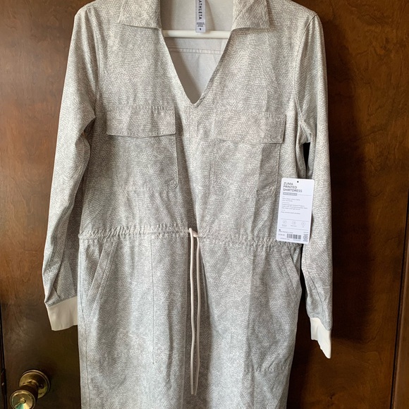 Athleta Zuma Printed Shirtdress - Gray - Picture 2 of 7